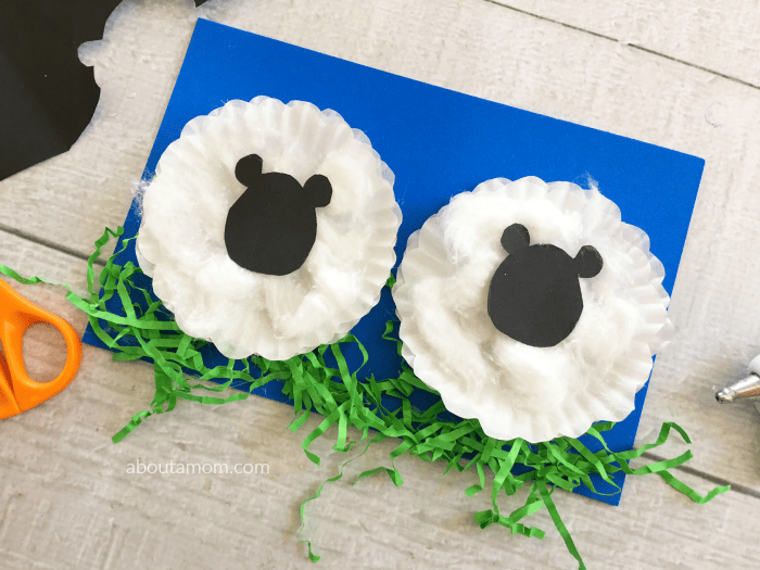 Young children will love this simple sheep craft that uses cupcake liners, cotton balls, Easter grass, and some basic craft supplies. This activity is perfect for spring, and the end result is a cute and fluffy farm animal. It is also a great activity for Shaun the Sheep fans!