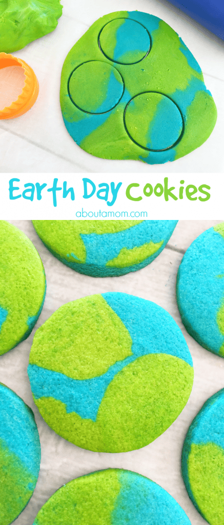Earth Day cookies to celebrate Earth Day in April. Kids will love these!