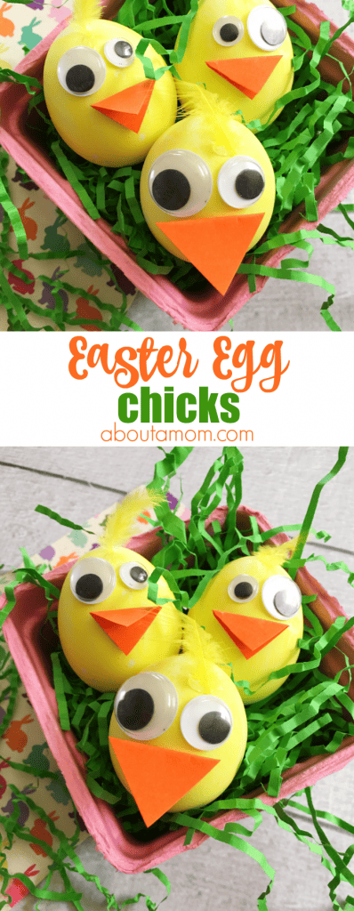 These adorable little Easter Egg Chicks are great fun to make when you are decorating Easter eggs. 