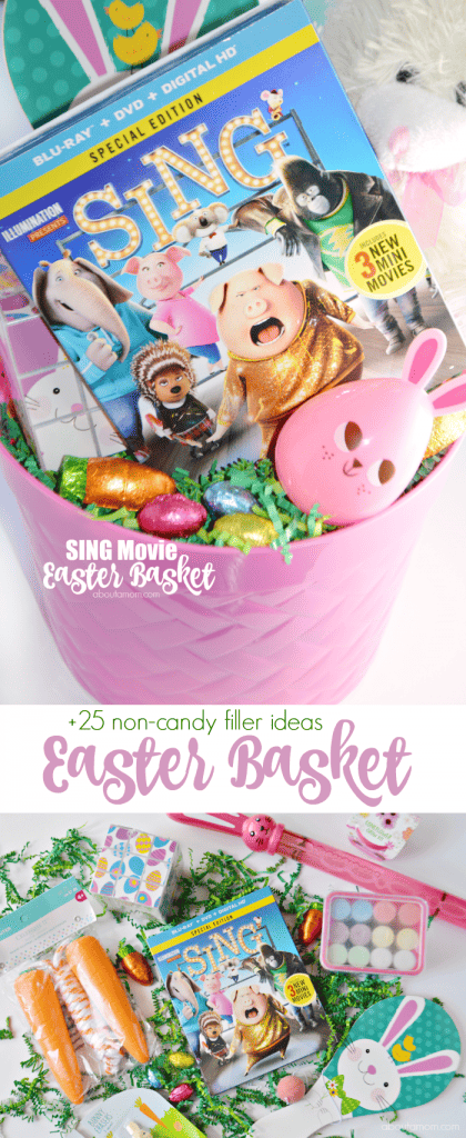 SING movie Easter basket inspiration and ideas for non-candy Easter basket fillers that your kids are sure to love.