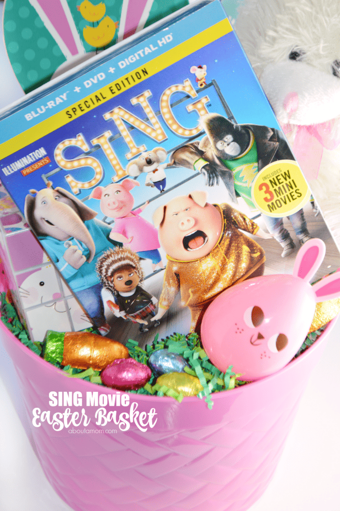 SING movie Easter basket inspiration and ideas for non-candy Easter basket fillers that your kids are sure to love. 