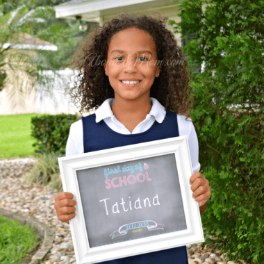 Make back to school memorable. Take pictures to document your child's first day of school using this free first day of school sign printable.