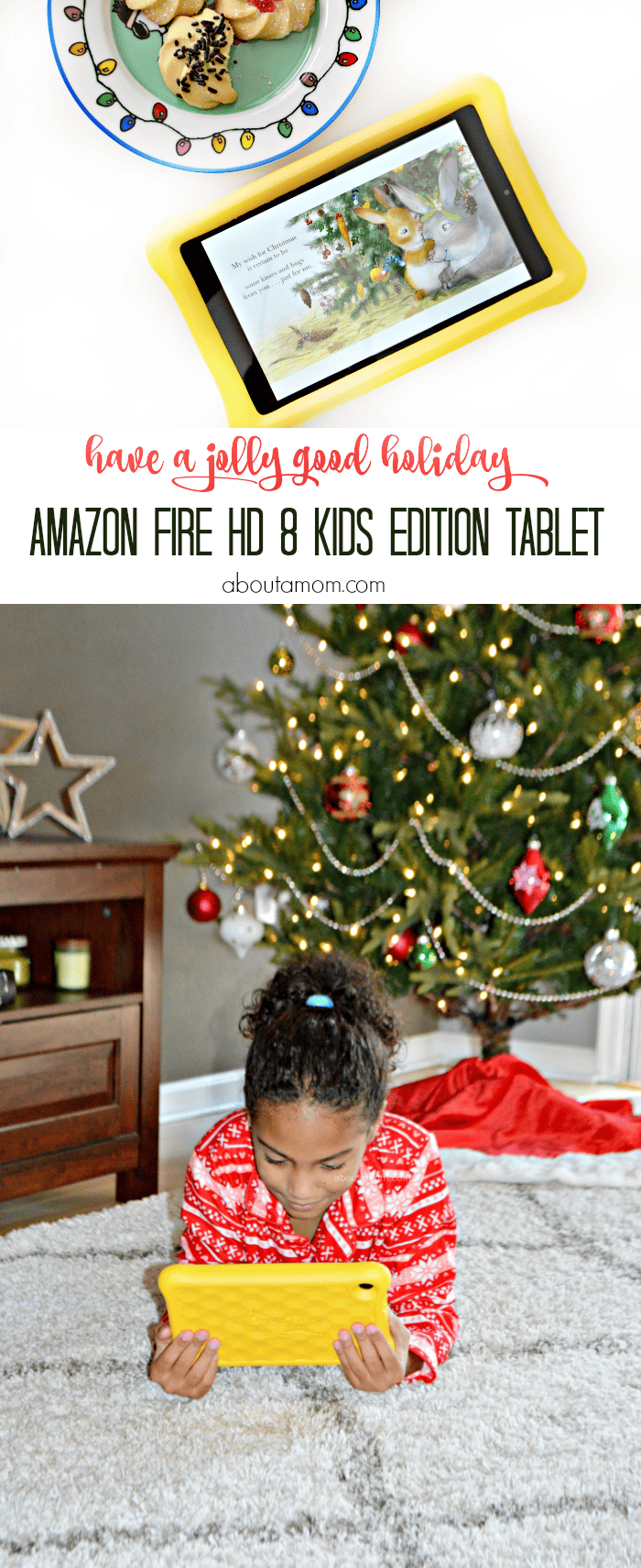 Have a jolly good holiday with the Amazon Fire HD 8 Kids Edition tablets. Amazon Fire Kids tablets come with a two-year worry-free guarantee and one-year subscription of Amazon FreeTime which includes unlimited access to over 15,000 books, videos, educational apps, and games. Enjoy all your favorite content - even while offline.