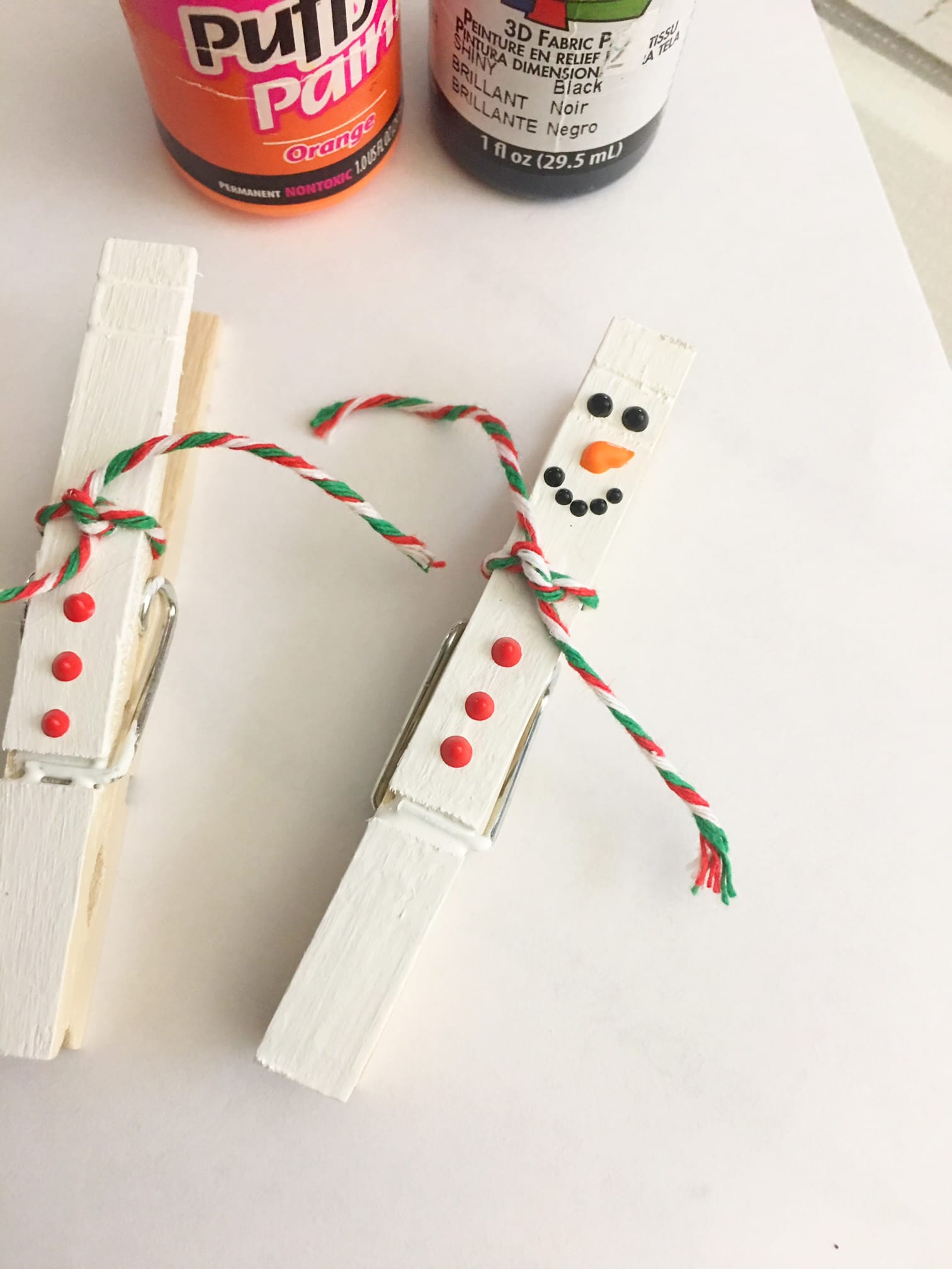 This simple snowman clothespin craft is a fun way to add a touch or two of winter fun without having to decorate the whole house.