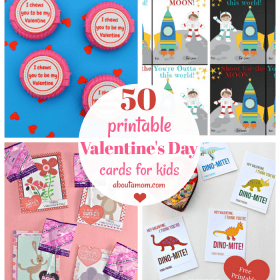 Looking for Printable Valentine's Day Cards? We've rounded up 50 of the best printable Valentines that are perfect for children to handout to classmates.