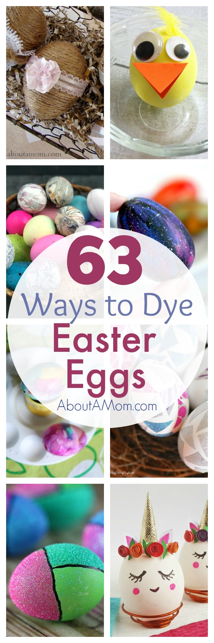 Looking for ways to dye Easter Eggs? We've rounded up 63 fun and creative ways to dye and decorate Easter eggs.