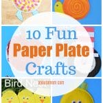 A roundup of 10 simple, inexpensive, and fun paper plate crafts for kids that are great for all seasons. These paper plate projects are perfect for preschool age children and younger elementary school kids.