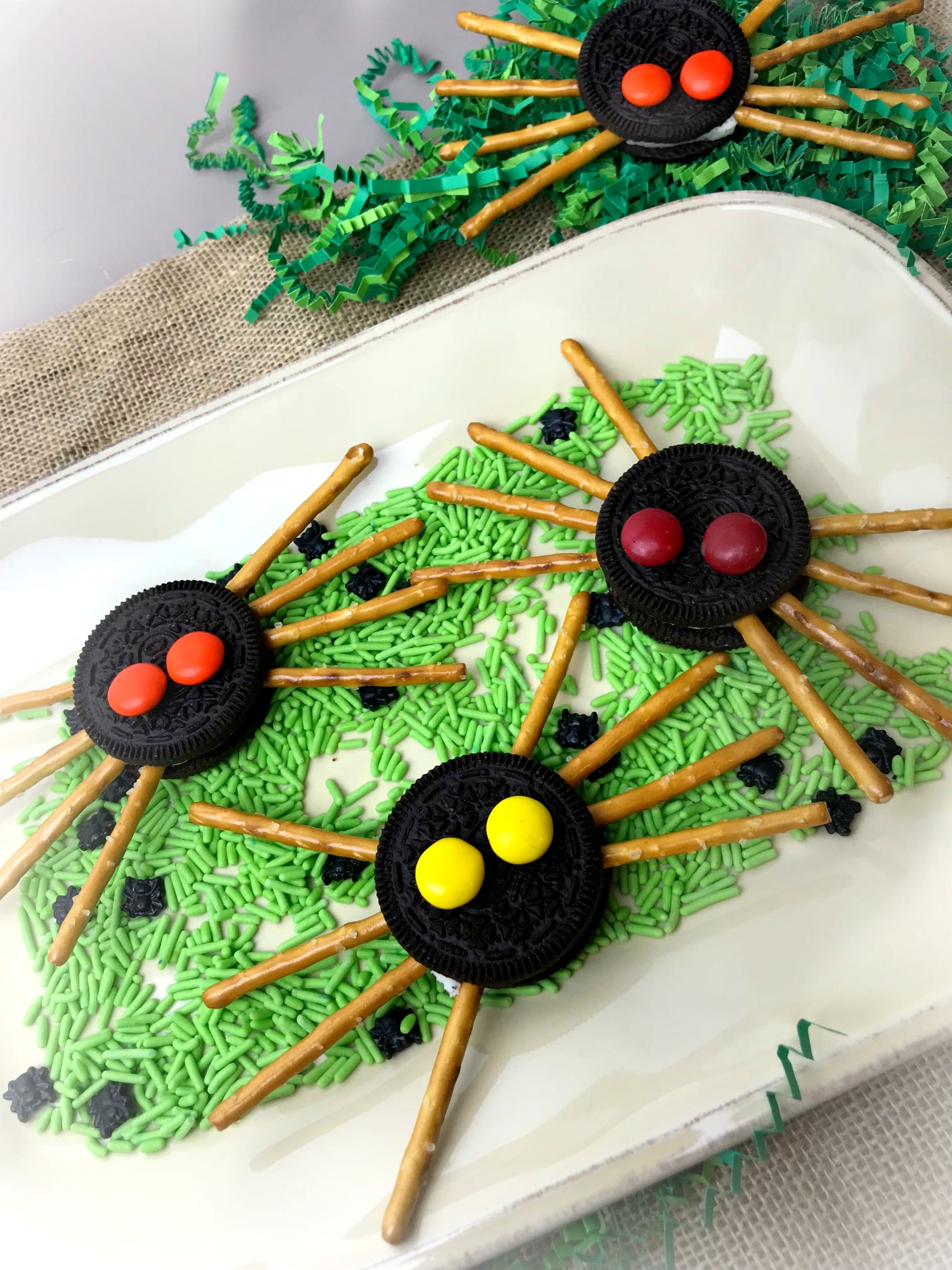 These classic OREO spider cookies are creepy, but not too creepy. A Halloween treat that is a lot of fun for kids to make and eat. 
