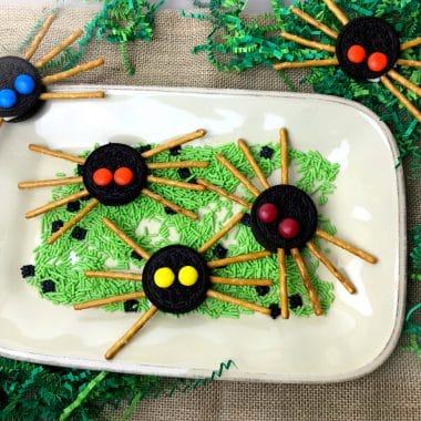 These classic OREO spider cookies are creepy, but not too creepy. A Halloween treat that is a lot of fun for kids to make and eat.