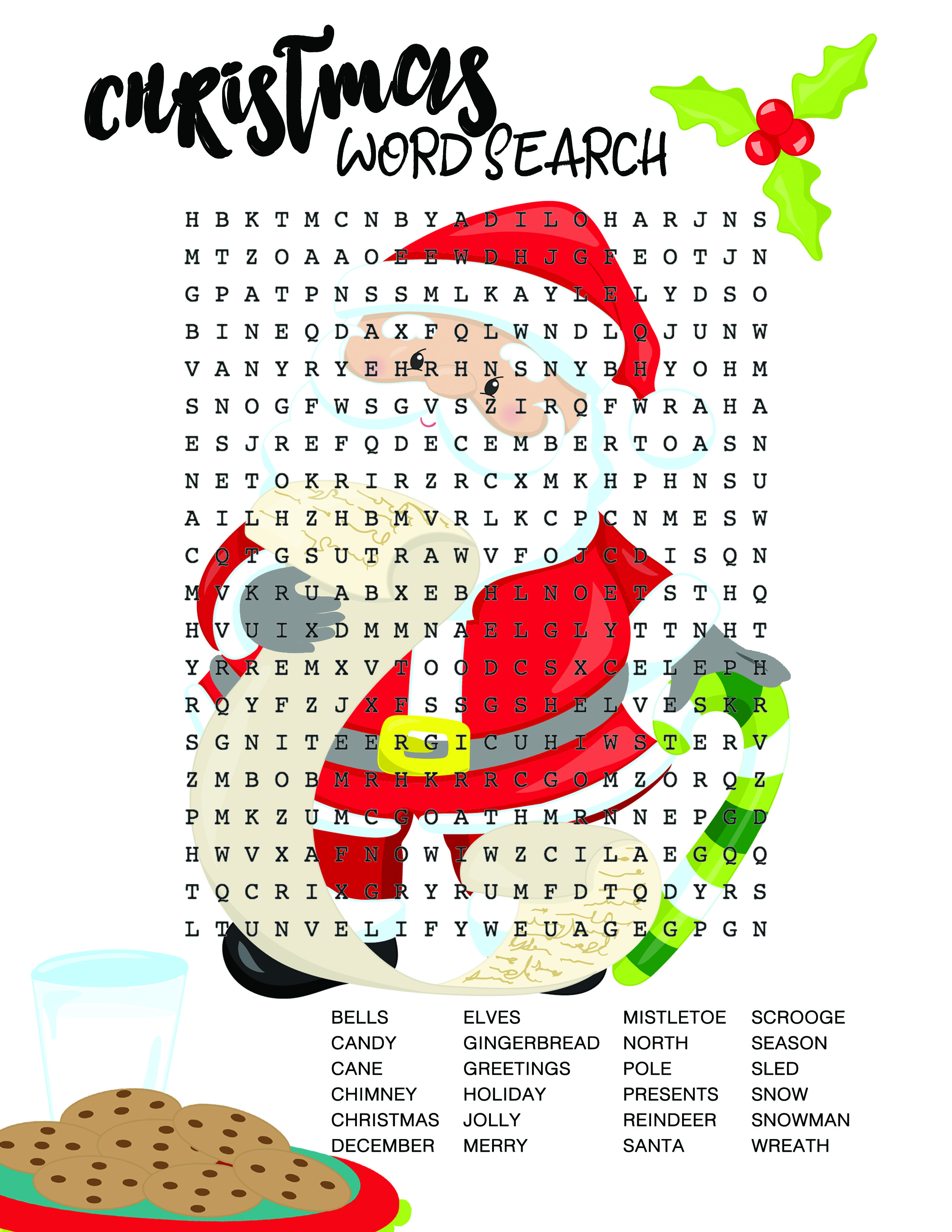 Looking for Christmas themed activities for your children ? Why not celebrate the Christmas season with this Santa Word Search. This free Christmas printable brings a little fun into your child's day and helps exercise their minds.