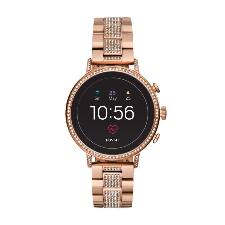 Get tips to make every minute count with a Fossil Women's Smart Watch + Wear OS by Google. The Fossil Gen 4 Venture HR Smartwatch, available at Best Buy, provides many helpful healthy lifestyle and productivity features. Plus, you don't have to sacrifice style with this Fossil smart watch in fashionable rose gold.