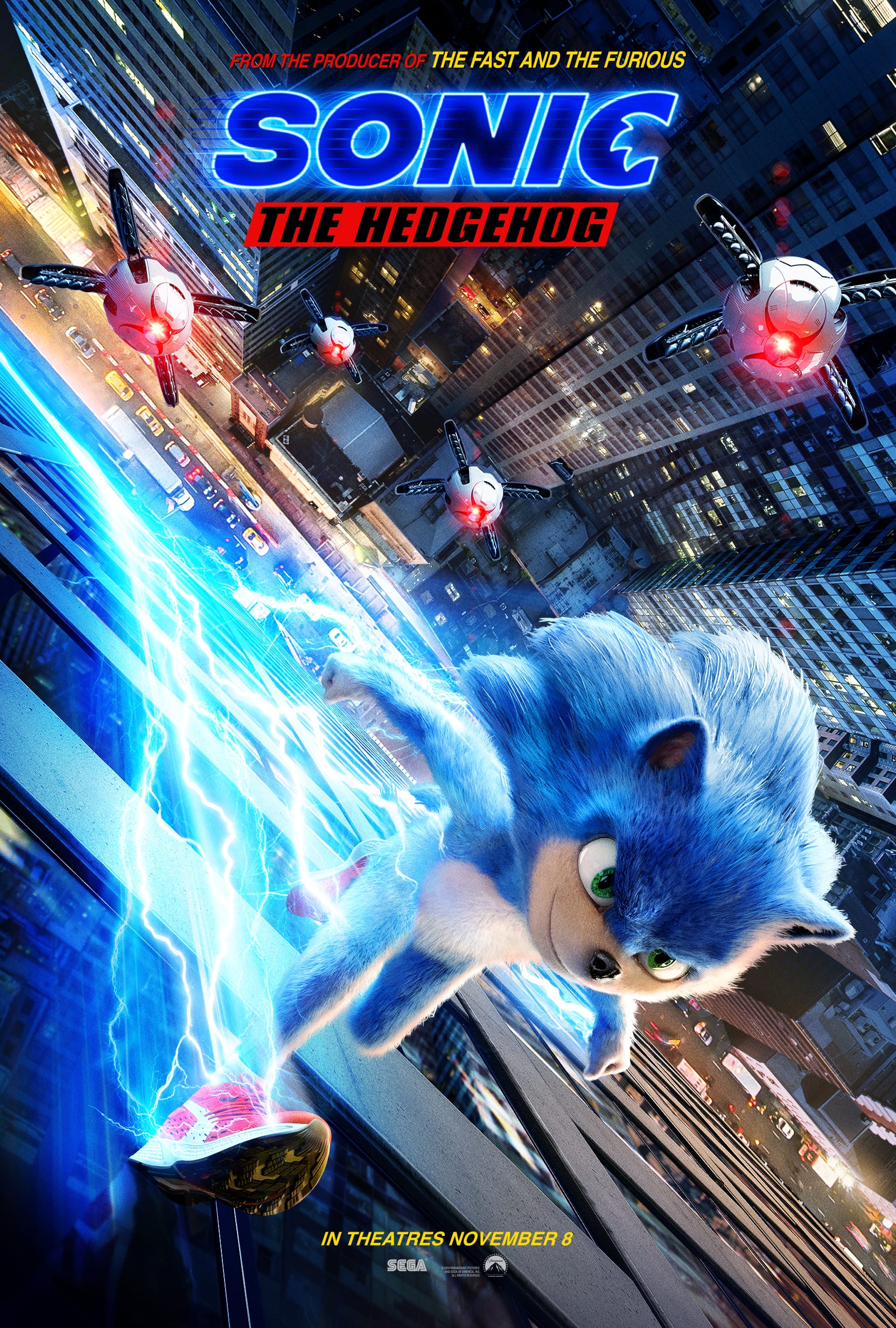 He’s a whole new speed of hero. The beloved Sonic is coming to the big screen in a live action movie, keeping intact what generations of people love most about the character – his mischievous streak and sarcastic personality. The new SONIC THE HEDGEHOG movie will be in theatres this November.