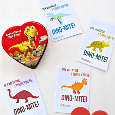 These free printable Dinosaur Valentines are gender neutral and perfect for classmates. Download and print these free printable Valentine's Day cards. This dinosaur valentine is sure to bring a smile to children of all ages. The printable Valentine cards say "Hey Valentine, I think you're Dino-Mite!" and include a place for your child to sign their name.