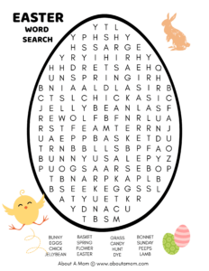 Free Easter Word Search Printable - About a Mom