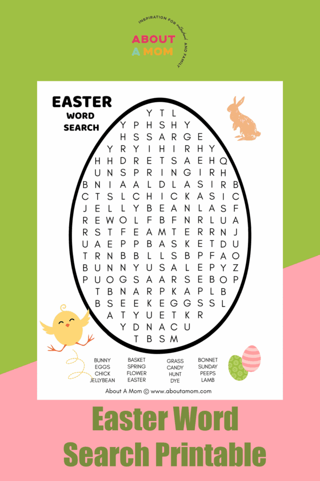 Free Easter Word Search Printable - About a Mom