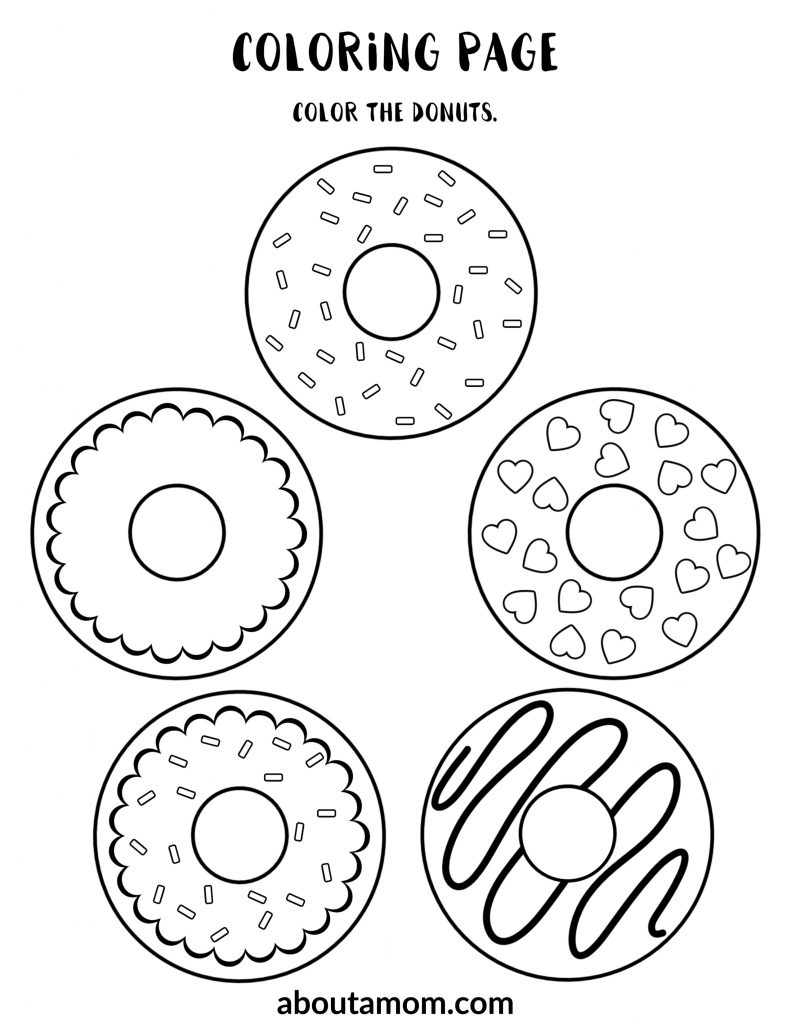 Donut Printable Activity Book   About a Mom