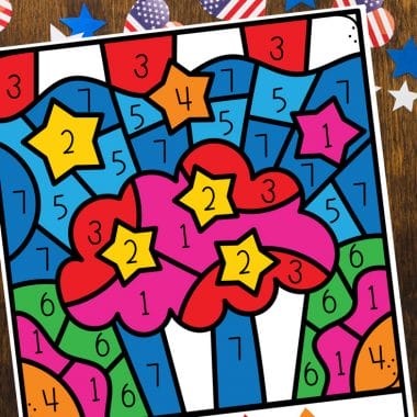 Looking for 4th of July activity that the kids will love? This Free 4th of July Color by Number Printable for preschoolers is a great way to celebrate. It is a fun way to help kids recognize their numbers while having fun coloring. Download and print one page or all three, these fun coloring pages are perfect for an easy afternoon or for a picnic.