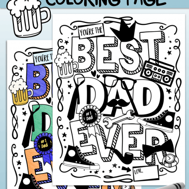 Best Dad Ever Coloring Page - 3