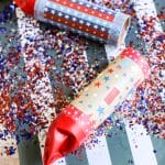 Make your own 4th of July Confetti Poppers.  Simple and fun for all ages, these DIY confetti poppers are inexpensive to make. With a few supplies, you can have fun making your own patriotic party favors for Independence Day.