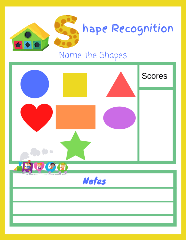 Shapes Recognition Printable