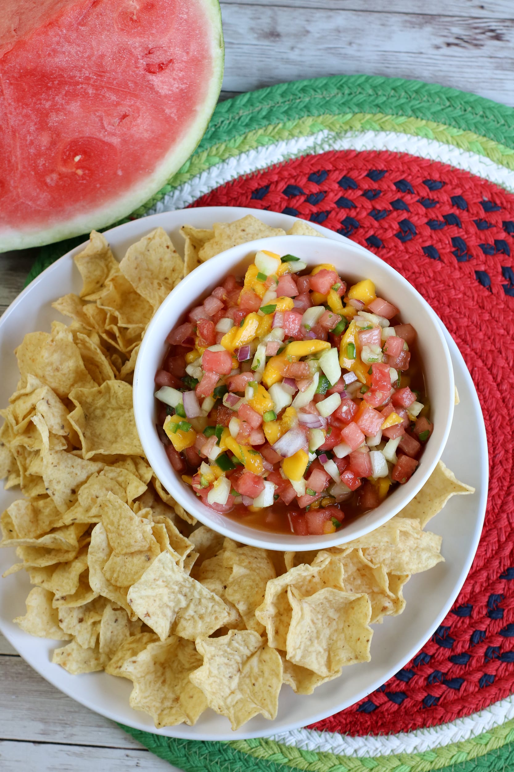 If you love watermelon, you are going to love this Homemade Watermelon Salsa recipe. It is sweet and spicy, tangy, and refreshing.