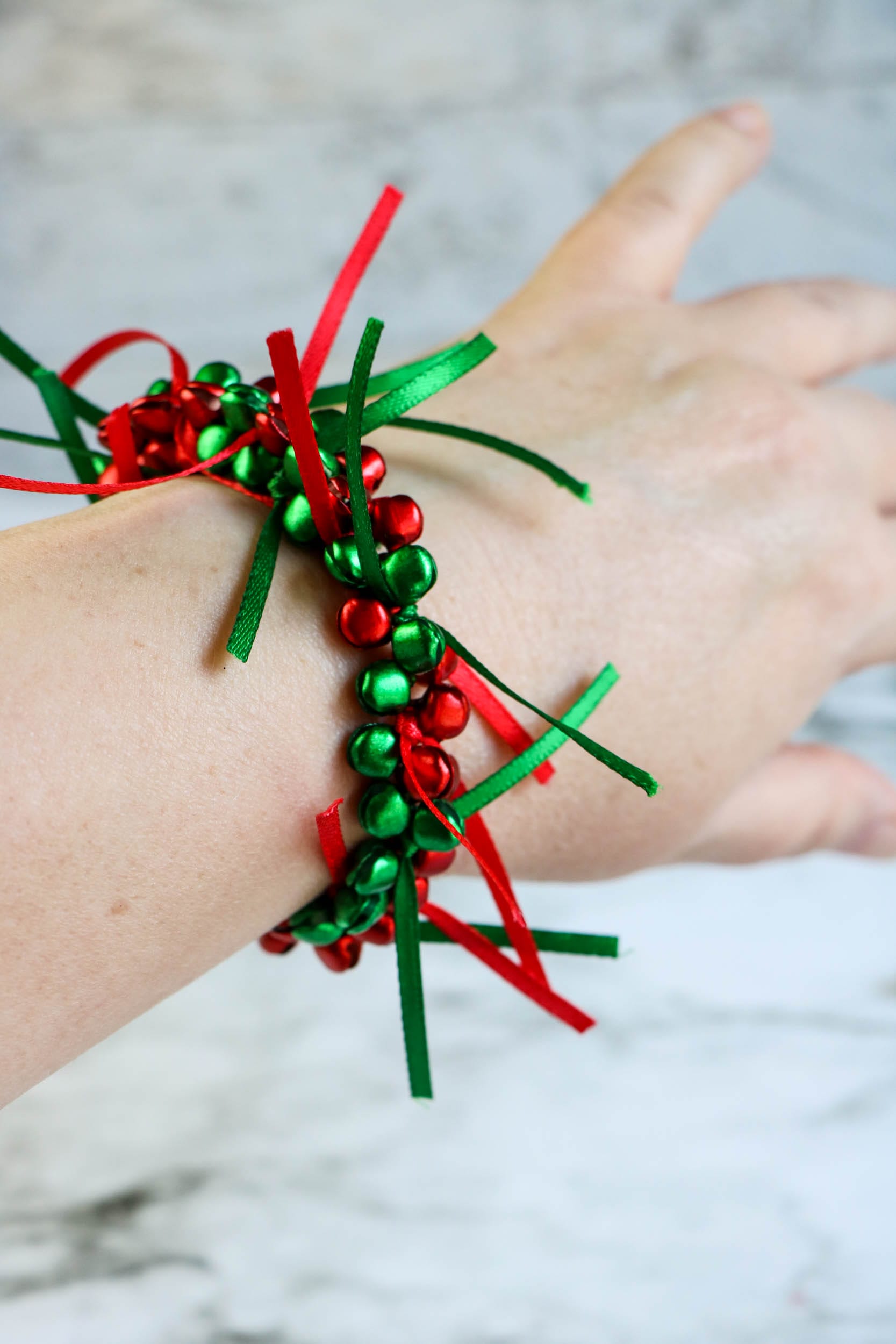 Jingle Bells Christmas Bracelet DIY - About a Mom