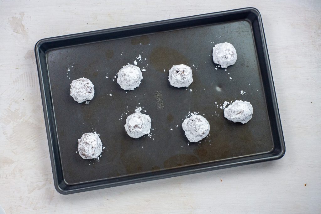 cookies covered in powdered sugar