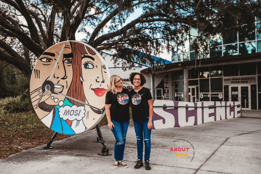 mom and daughter at MOSI in Tampa