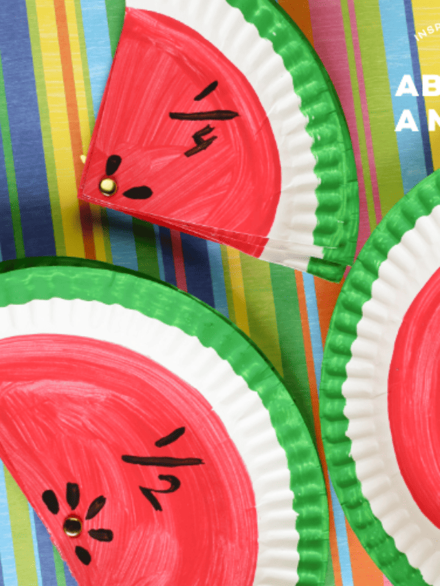 PAPER PLATE WATERMELON FRACTIONS ACTIVITY