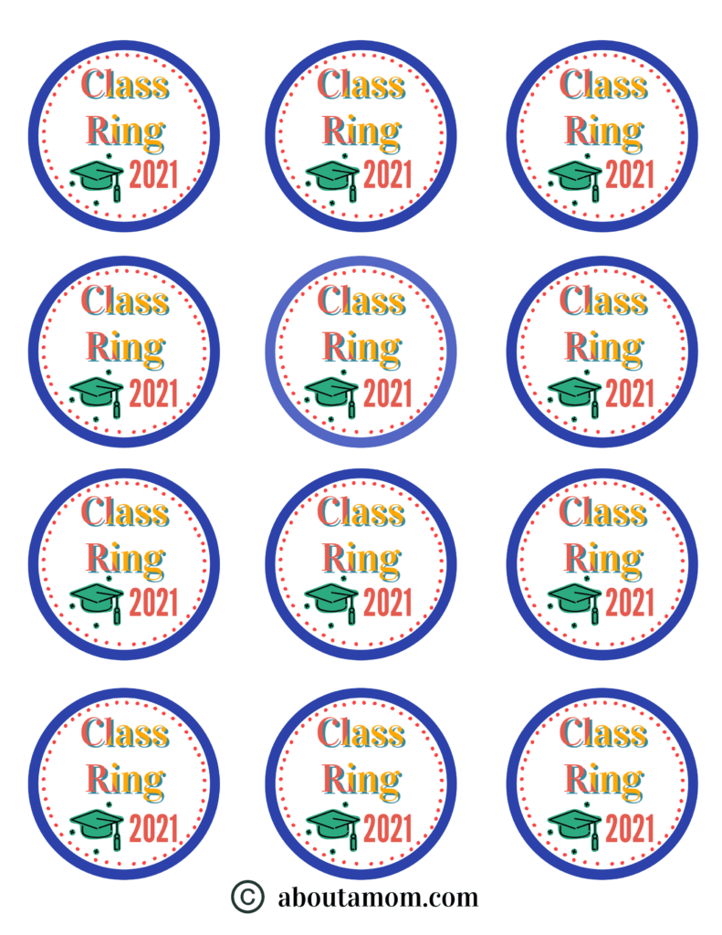 Ring Pop Class Ring Graduation Craft With Printable About A Mom