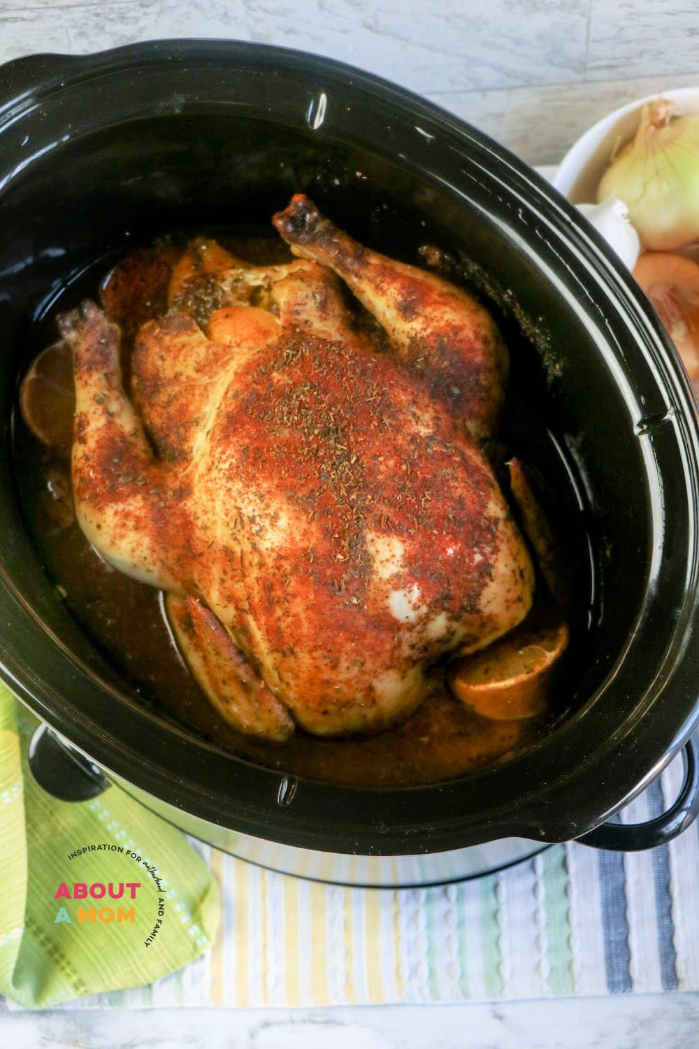 If your looking for a recipe to fill your significant other's heart with love and maybe ideas, then this recipe is for you. This moist and tender slow cooker whole chicken recipe, also known as engagement chicken, is exactly what you need.