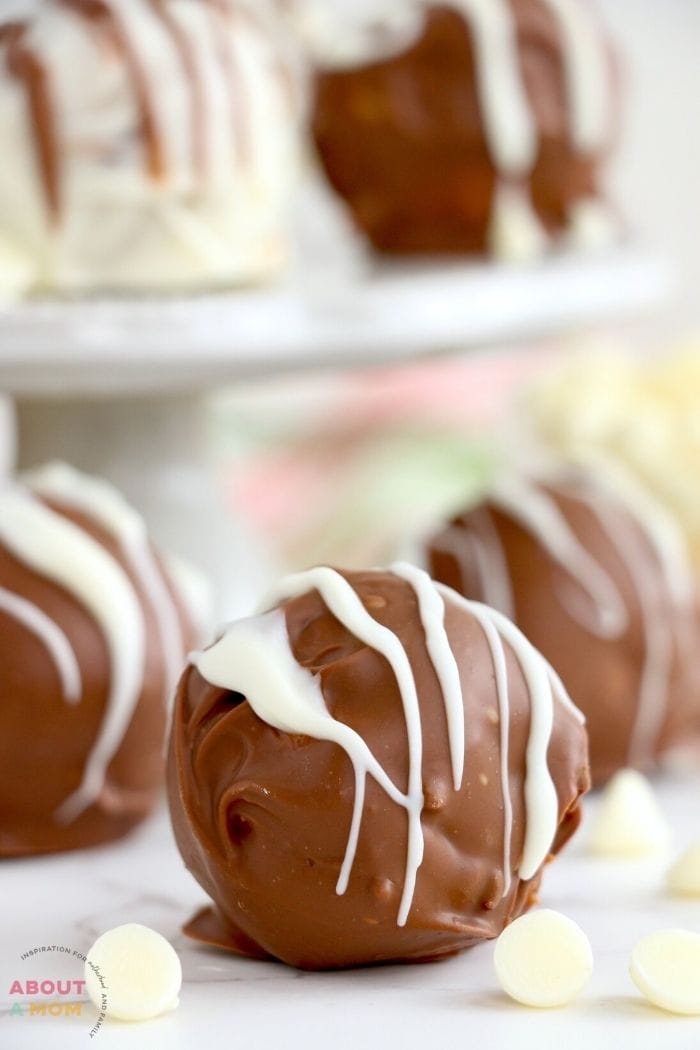 About a mom-chocolate chip cookie dough truffles