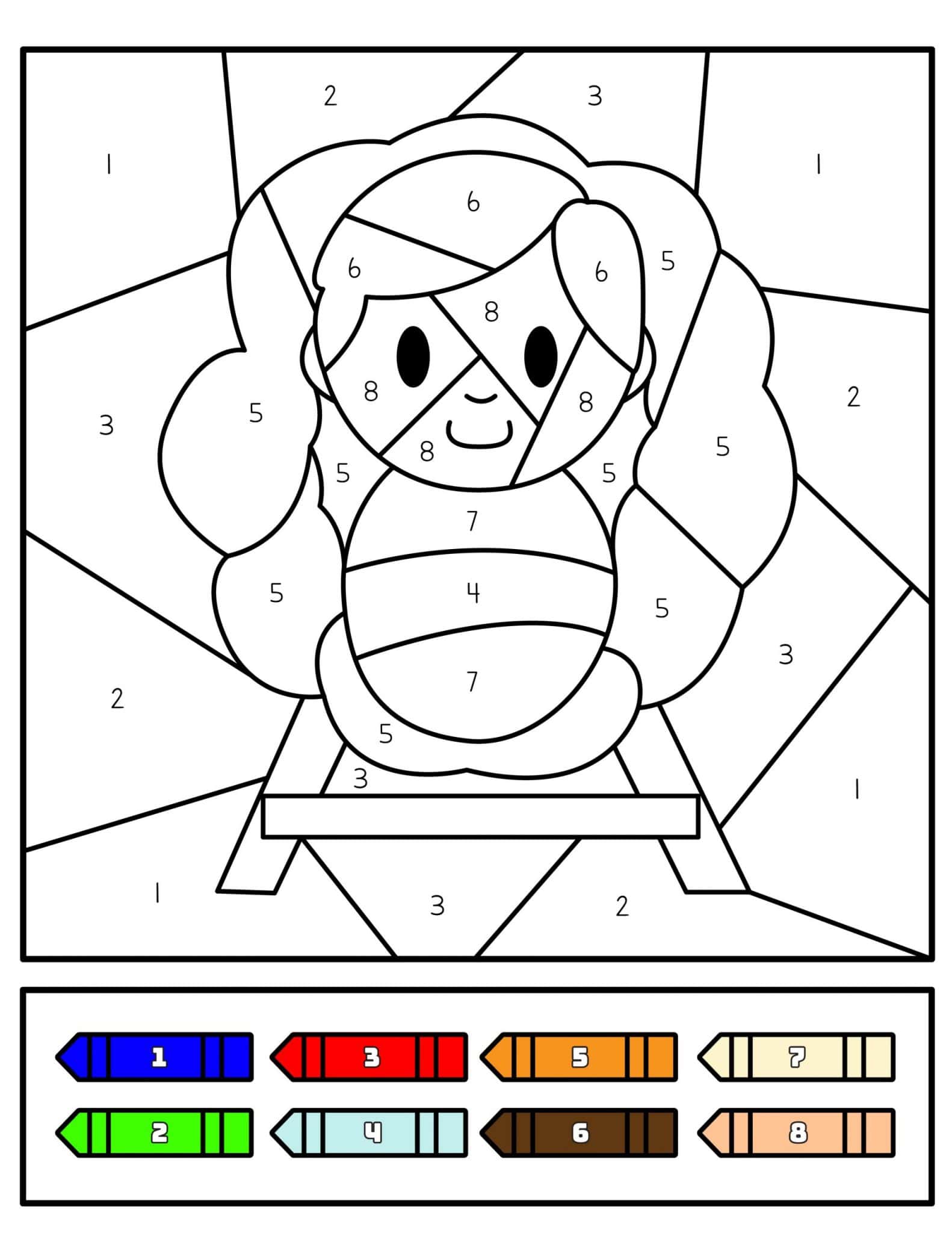 Printable Nativity Color by Number Activity Pack - About a Mom