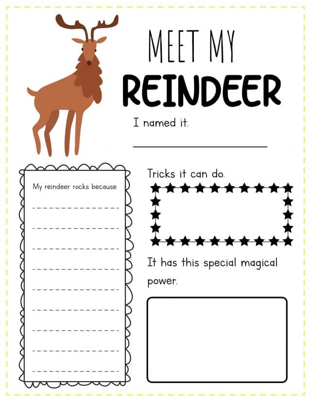 Free Printable Reindeer Activity Set - About a Mom