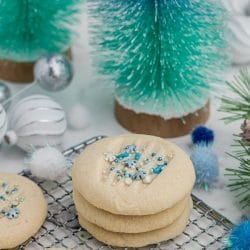 Whipped Shortbread Cookies are the perfect sweet treat for any occasion! These delicious, tender butter cookies are made with just a few ingredients. Simply add some festive sprinkles for show stopping Christmas cookies.