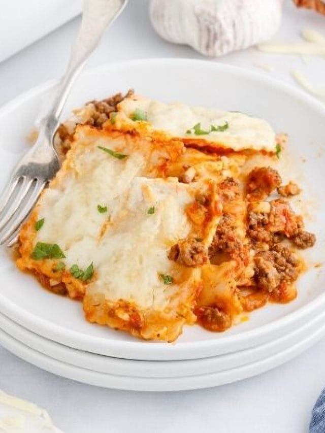 How to Make a Baked Ravioli Lasagna Casserole - About a Mom