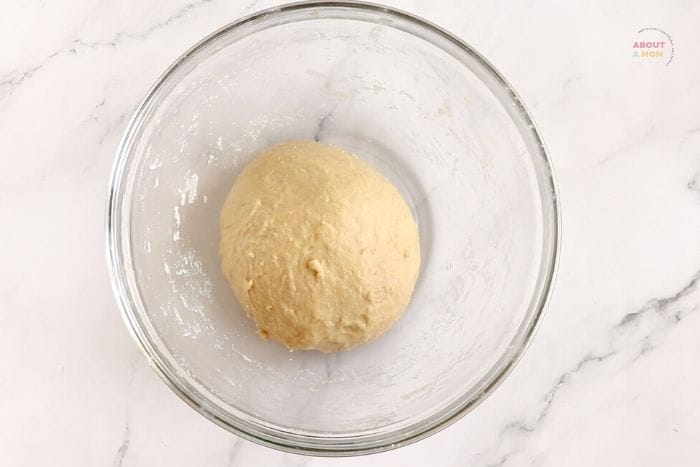 cinnamon roll dough in a bowl