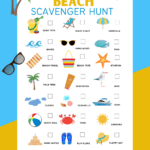 Free Printable Beach Scavenger Hunt