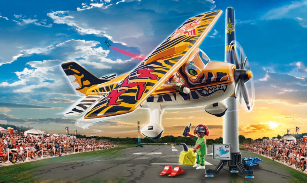 PLAYMOBIL Air Stunt Show Tiger Propeller Plane - 2022 Holiday Gift Guide Top Toys