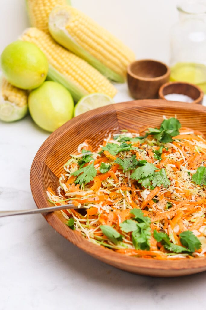Mexican Coleslaw with Cilantro Lime Dressing featured