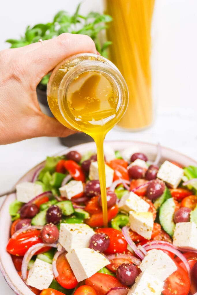 Easy Greek Salad Dressing Recipe featured
