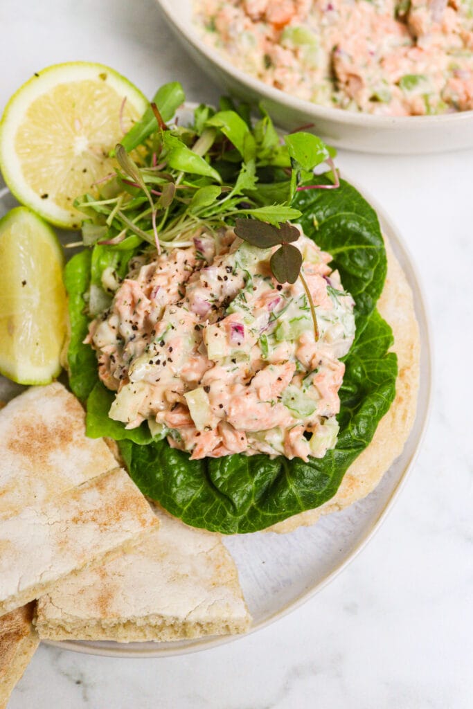 Easy Canned Salmon Salad featured