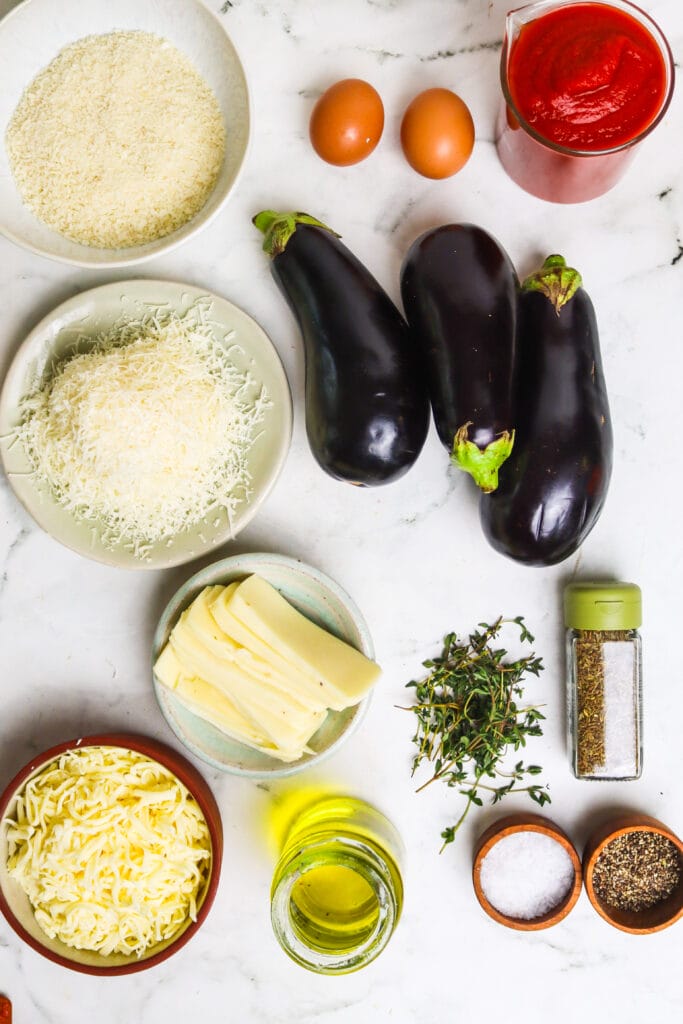 Easy and Delicious Eggplant Parmesan Recipe ingredients