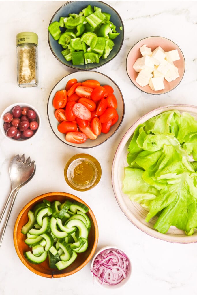 Easy Greek Salad Recipe ingdredients