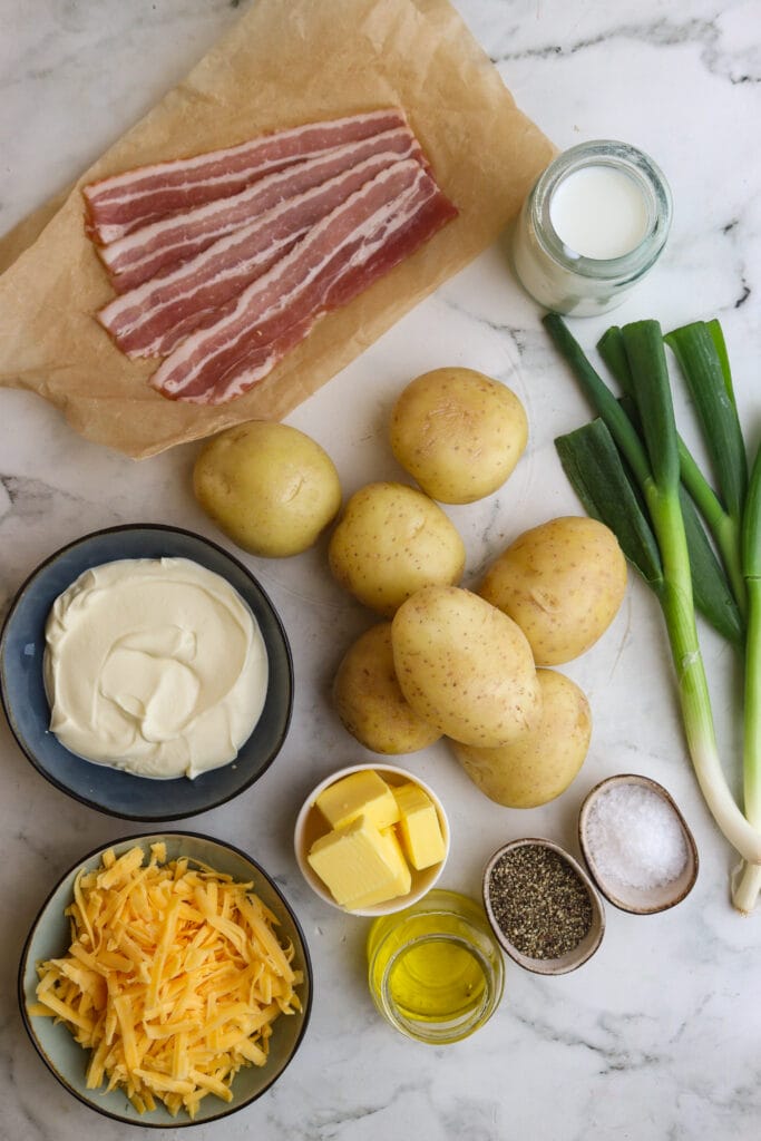 Easy Twice Baked Potato Casserole ingredients