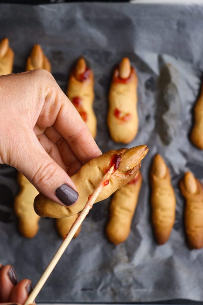 Easy Witch Finger Cookies (Halloween Cookies) featured image below