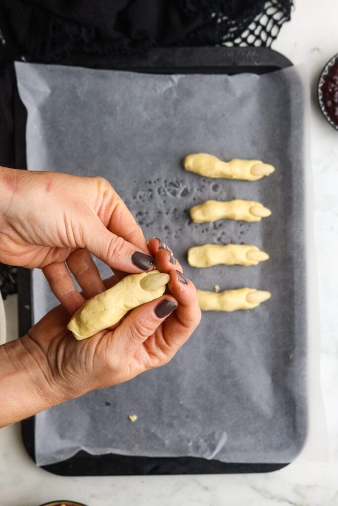 Easy Witch Finger Cookies (Halloween Cookies) step 6