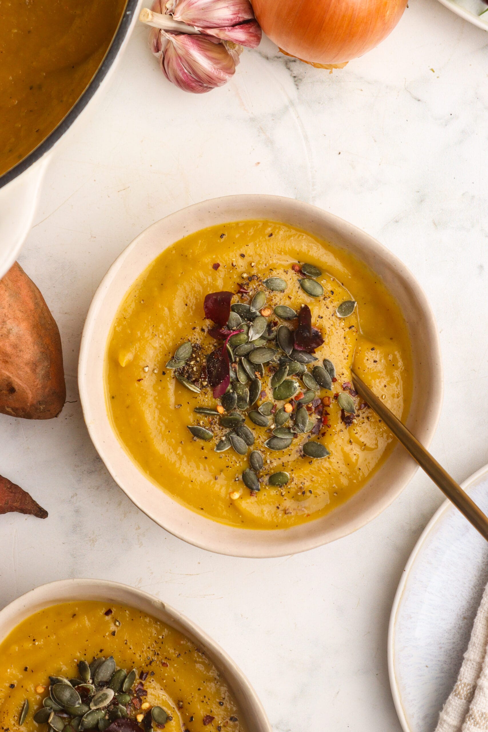 Sweet potato soup picture above