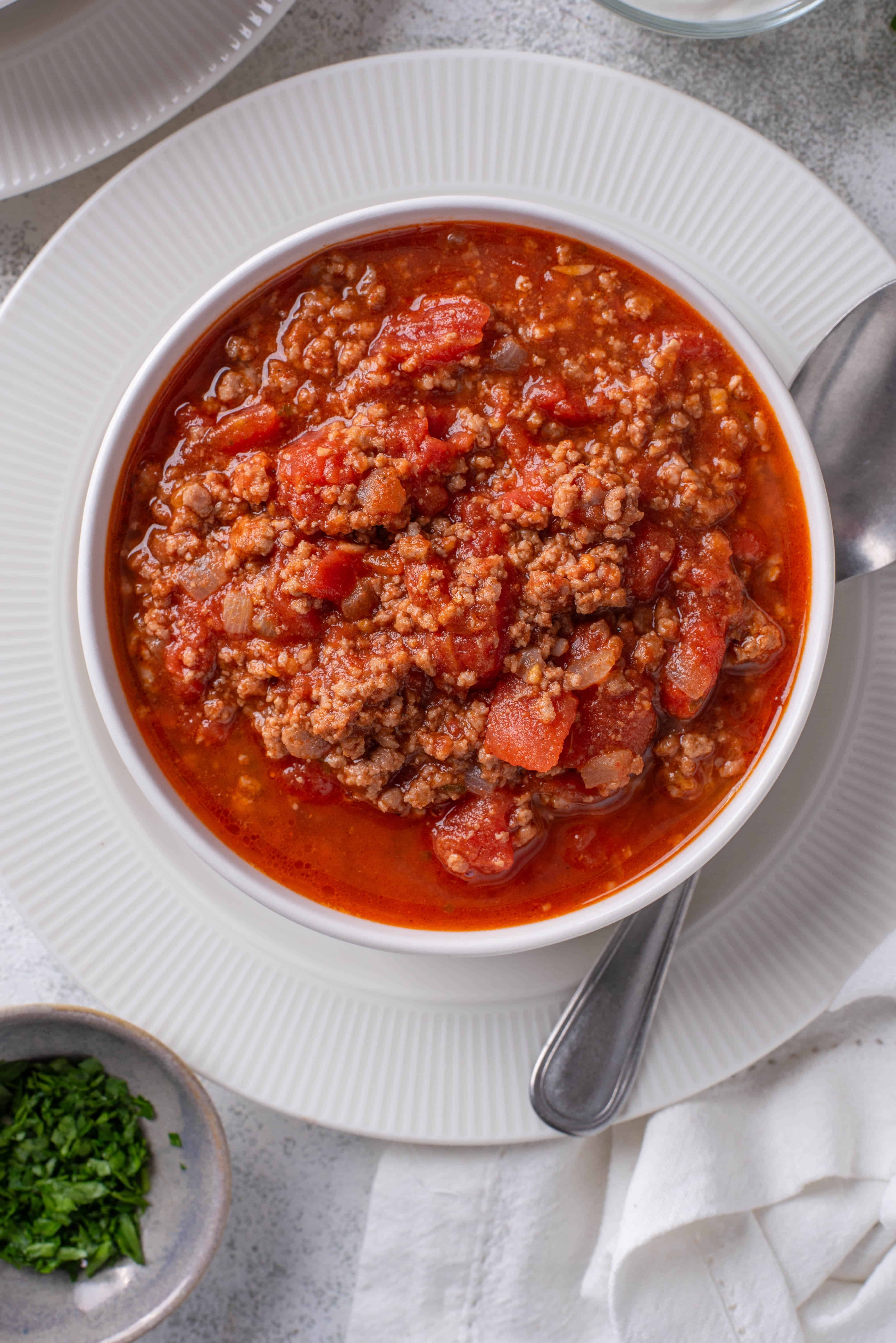 No-Bean Chili - About a Mom